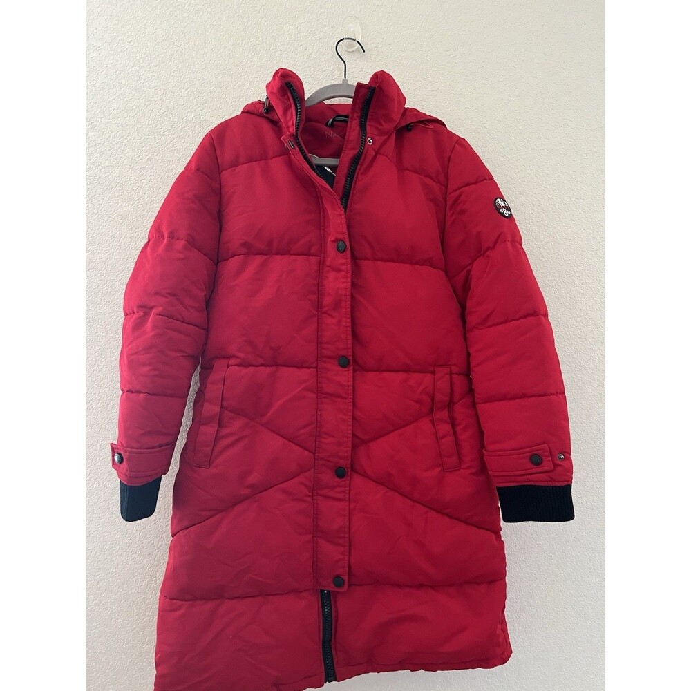 Nautica Women Puffer Parka Jacket size M Red coat